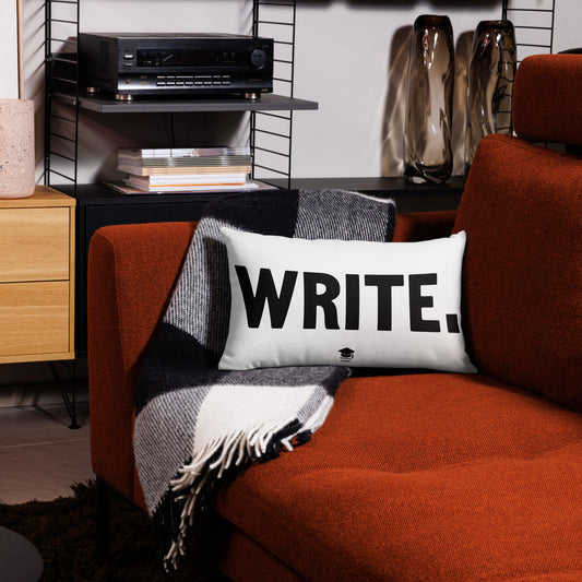 Read / Write Pillow Case - White/Black